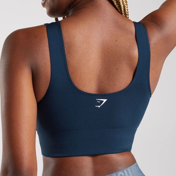 Gymshark Longline sports bra medium support Size Small Navy NWT in packaging - Picture 2 of 6